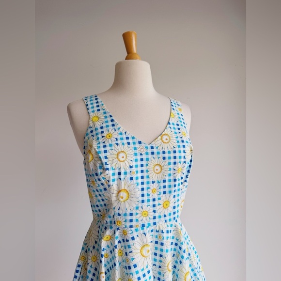 HELL BUNNY Sunshine 50's Rockabilly Pinup Swing Vintage Day Dress Medium - Picture 3 of 8